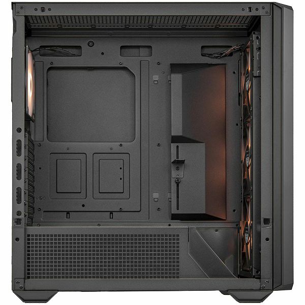 COUGAR | MX600 Black | PC Case | Mid Tower / Mesh Front Panel / 3 x 140mm + 1 x 120mm Fans / Transparent Left Panel