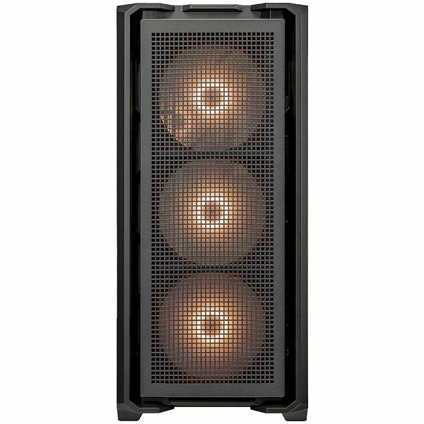 COUGAR | MX600 Black | PC Case | Mid Tower / Mesh Front Panel / 3 x 140mm + 1 x 120mm Fans / Transparent Left Panel