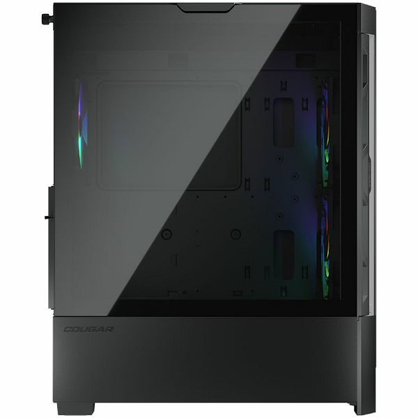 COUGAR | Case Airface RGB Black | PC Case | Mid Tower / Mesh Front Panel / 2 x 140mm ARGB Fans / 1x 120mm ARGB Fan / TG Left Panel / Black