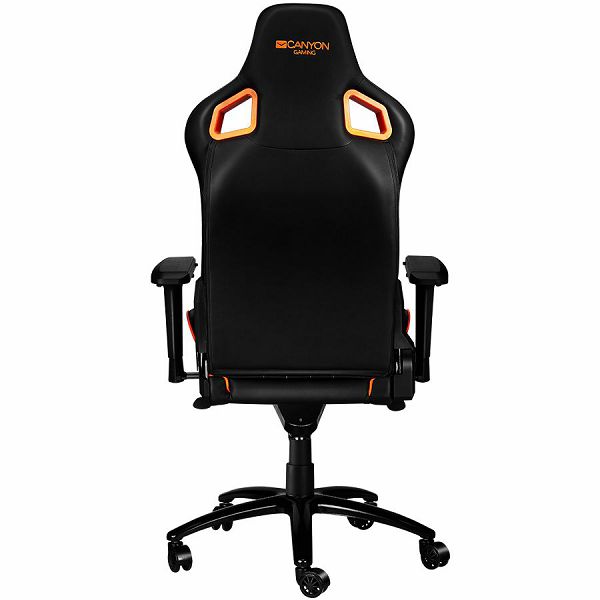 Gaming chair, PU leather, Cold molded foam, Metal Frame , Frog mechanism, 90-165 dgree, 4D armrest, Tilt Lock, Class 4 gas lift, metal 5 Stars Base, 60mm PU caster,black+Orange.