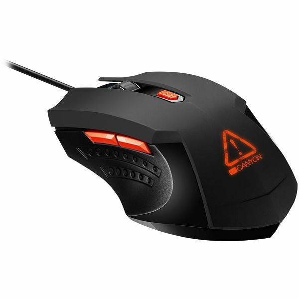 Optical Gaming Mouse with 6 programmable buttons, Pixart optical sensor, 4 levels of DPI and up to 3200, 3 million times key life, 1.65m PVC USB cable,rubber coating surface and colorful RGB lights, s
