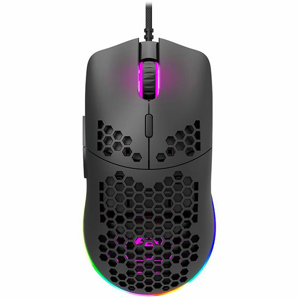 CANYON,Gaming Mouse with 7 programmable buttons, Pixart 3519 optical sensor, 4 levels of DPI and up to 4200, 5 million times key life, 1.65m Ultraweave cable, UPE feet and colorful RGB lights, Black,