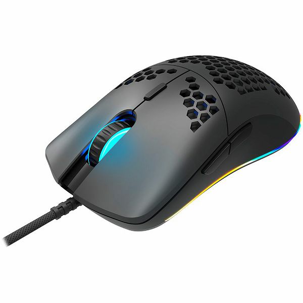 CANYON,Gaming Mouse with 7 programmable buttons, Pixart 3519 optical sensor, 4 levels of DPI and up to 4200, 5 million times key life, 1.65m Ultraweave cable, UPE feet and colorful RGB lights, Black,