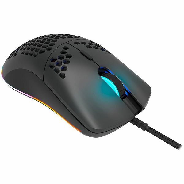 CANYON,Gaming Mouse with 7 programmable buttons, Pixart 3519 optical sensor, 4 levels of DPI and up to 4200, 5 million times key life, 1.65m Ultraweave cable, UPE feet and colorful RGB lights, Black,