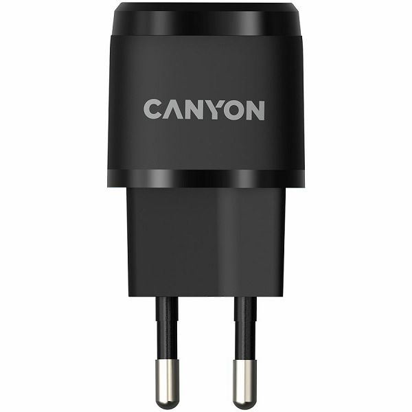 CANYON H-20-05, PD 20W Input: 100V-240V, Output: 1 port charge: USB-C:PD 20W (5V3A/9V2.22A/12V1.66A) , Eu plug, Over- Voltage ,  over-heated, over-current and short circuit protection Compliant with C