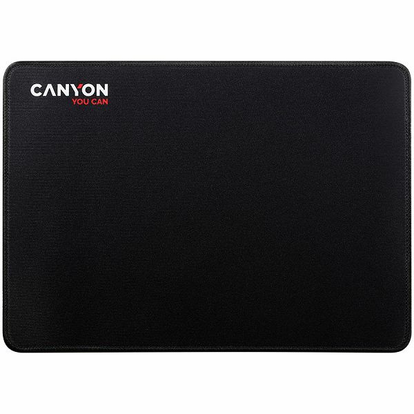 CANYON MP-4, Mouse pad,350X250X3MM,Multipandex,fully black with our logo (non gaming),blister cardboard