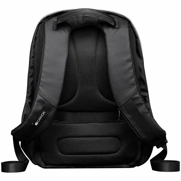 Anti-theft backpack for 15.6"-17" laptop, material 900D glued polyester and 600D polyester, black, USB cable length0.6M, 400x210x480mm, 1kg,capacity 20L
