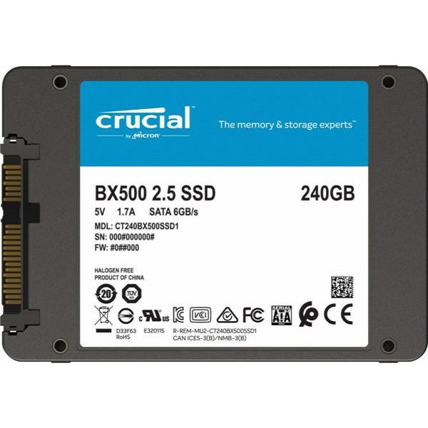 Crucial SSD 240GB BX500 SATA