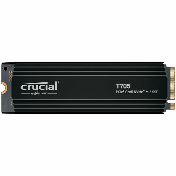 Crucial T705 2TB PCIe Gen5 NVMe M.2 SSD with heatsink, EAN: 649528940339