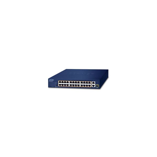 PLANET PoE preklopnik (Switch) 24-port 10/100Mbps + 2-porta 10/100/1000T + 1-port djeljivi 1000X SFP, rackmount kit