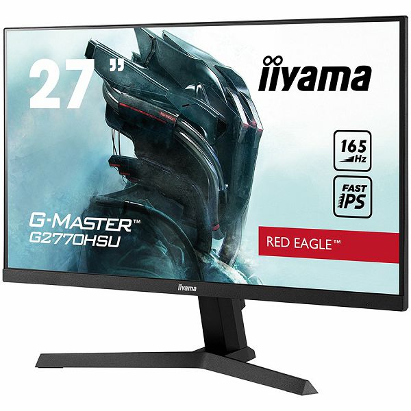 iiyama G-Master G2770HSU-B1 27" Fast (FLC) IPS LCD,165Hz, 0.8ms, FreeSync™ Premium, Full HD 1920x1080, 250 cd/m2 Brightness, 1 x HDMI