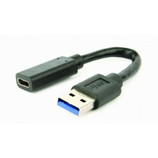 Gembird USB 3.1 AM to Type-C female adapter cable, 10 cm, black