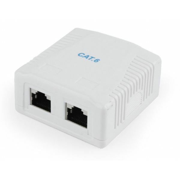 Gembird CAT6 FTP 2-port surface mount box