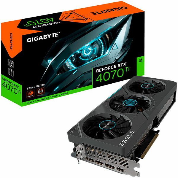 GIGABYTE Video Card NVIDIA GeForce RTX 4070 TI EAGLE OC 12GD, GDDR6X 12GB/192bit, PCI-E 4.0, 1x HDMI, 3x DP, 1x 16pin power, ATX, Retail