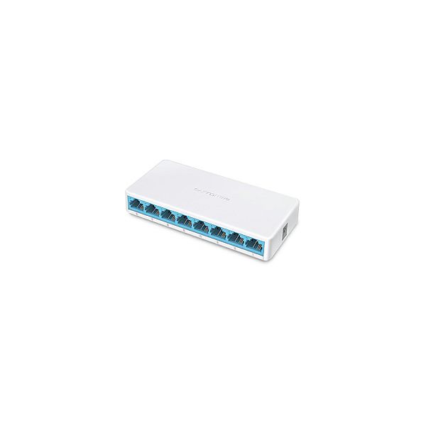 Mercusys 8-port mini Desktop preklopnik (Switch), 8×10/100M RJ45 ports, plastično kućište