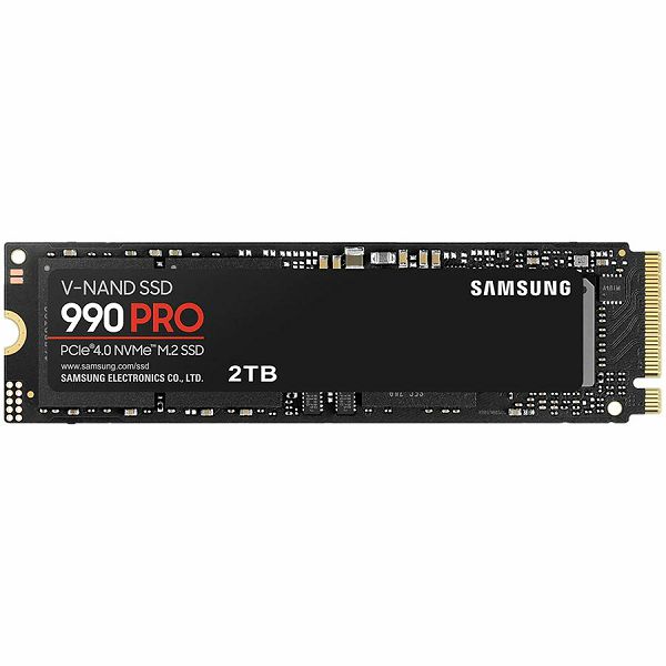 Samsung SSD 2TB M.2 PCIEx4 PCI Gen4.0 990 Pro without Heatsink 1200 TBW 5 yrs