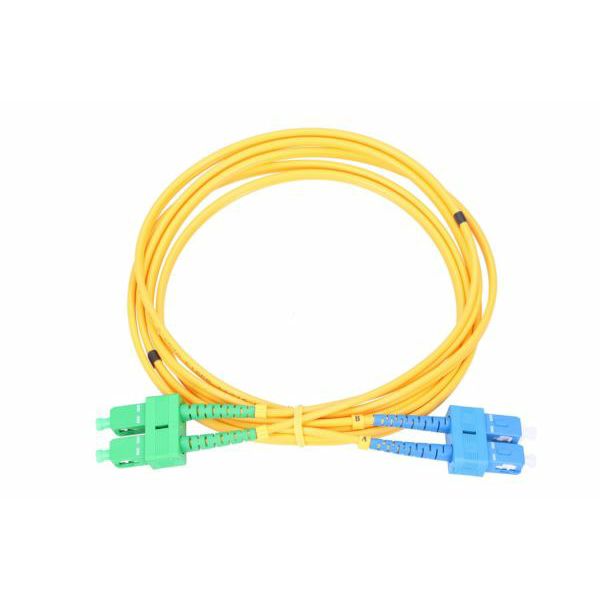 NFO Patch cord, SC UPC-SC APC, Singlemode 9 125, G.652D, 3mm, Duplex, 1m