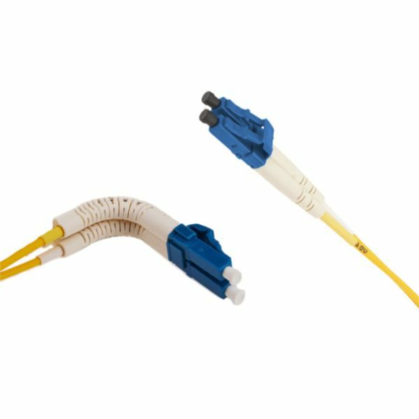 NFO Patch cord, LC UPC-LC UPC, Singlemode 9 125, G.657A2, Duplex, 90 degree, 0,5m