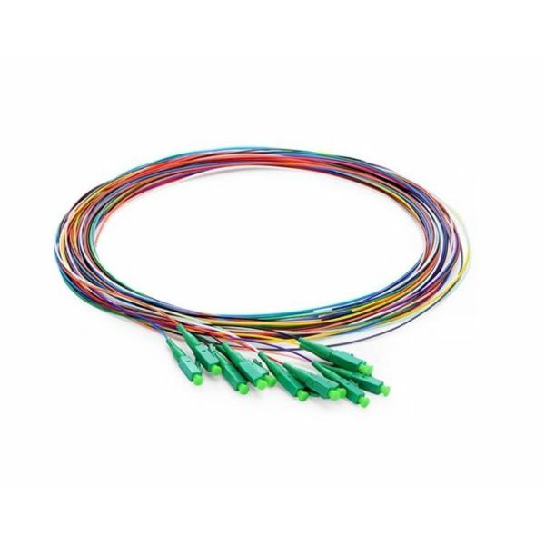 NFO Fiber optic pigtail LC APC, SM, G.657A1, 900um, LSZH, 1m, 12 colors