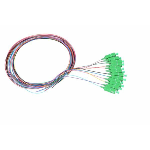 NFO Fiber optic pigtail SC APC, SM, G.657A1, 12 colors, 1m