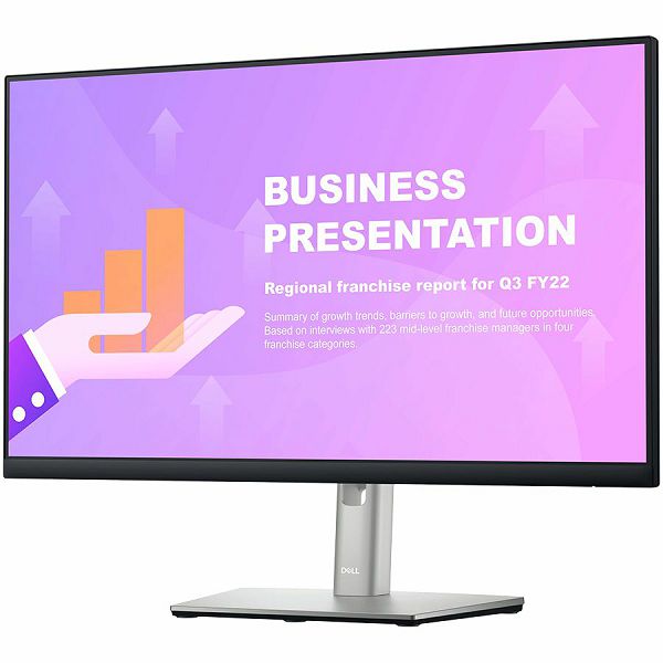 Monitor DELL Professional P2422H 23.8in, 1920x1080, FHD, Antiglare, 16:9, 1000:1, 250 cd/m2, 8ms/5ms, 178/178, DP, HDMI, VGA, 5x USB 3.2, Tilt, Swivel, Pivot, Height Adjust, 3Y