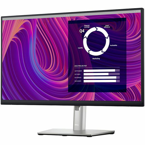 Monitor DELL Professional P2423D 24in, 2560x1440, QHD, IPS, Antiglare, 16:9, 1000:1, 8ms/5ms, 178/178, DP, HDMI, 5x USB 3.2, Tilt, Swivel, Pivot, Height Adjust, 3Y