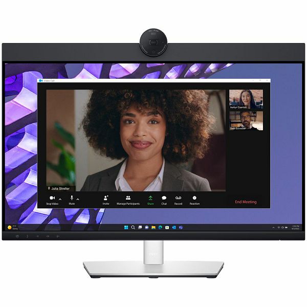 Monitor DELL P2424HEB Video Conferencing 24", 1920x1080 FHD, IPS Antiglare, 16:9, 1000:1, 250 cd/m2, 8ms/5ms, 178/178, 2xDP, HDMI, 2xUSB-C (DP/PD), USB-B, 3xUSB-A, RJ-45, Audio line out, 2x5W Speaker,