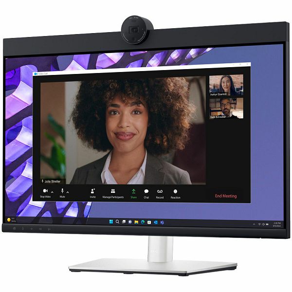 Monitor DELL P2424HEB Video Conferencing 24", 1920x1080 FHD, IPS Antiglare, 16:9, 1000:1, 250 cd/m2, 8ms/5ms, 178/178, 2xDP, HDMI, 2xUSB-C (DP/PD), USB-B, 3xUSB-A, RJ-45, Audio line out, 2x5W Speaker,