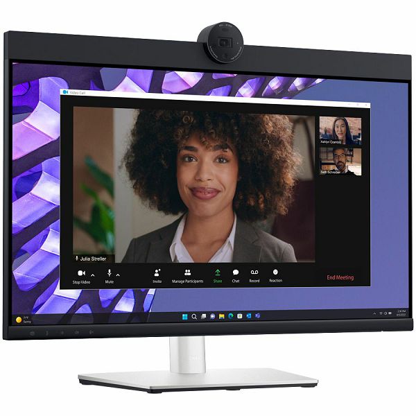 Monitor DELL P2424HEB Video Conferencing 24", 1920x1080 FHD, IPS Antiglare, 16:9, 1000:1, 250 cd/m2, 8ms/5ms, 178/178, 2xDP, HDMI, 2xUSB-C (DP/PD), USB-B, 3xUSB-A, RJ-45, Audio line out, 2x5W Speaker,