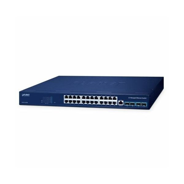 Planet L3 24-Port 10 100 1000T 4-Port 10G SFP Managed Ethernet Switch