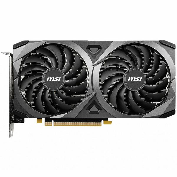 MSI Video Card Nvidia RTX 3060 VENTUS 2X 12G OC (RTX 3060, 12GB GDDR6, 192-bit, GPU 1680MHz (Boost 1807MHz), RAY TRACING, 2xFan, PCIe 4.0, 1xHDMI 2.1, 3xDP v.1.4, 8 pin, 170W)