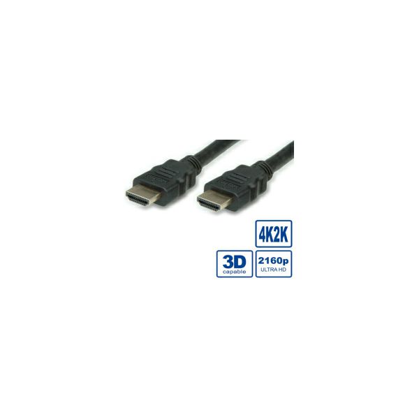 HDMI Ultra HD kabel sa mrežom, M/M, crni, 2.0m