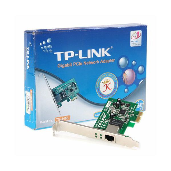 NIC TP-Link TG-3468, 32-bit Gigabit PCIe Network Adapter, Realtek RTL8168B, 10/100/1000Mbps RJ45 port, Auto MDI/MDIX