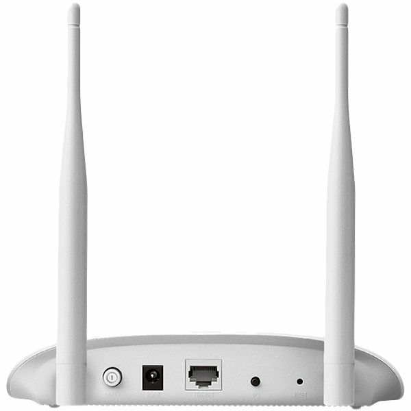 TP-Links N300 Wi-Fi Access Point,  300Mbps at 2.4GHz, 802.11b/g/n,  1 10/100M Port, Passive PoE Supported, AP/Client/Bridge/Repeater, Multi-SSID, 2 fixed antennas