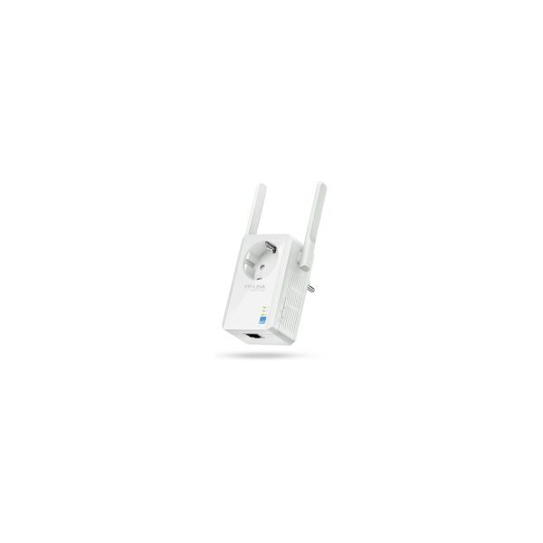 TP-Link bežični pojačivač dometa (Universal Range Extender) 300Mbps, (2.4GHz), 802.11b/g/n, 1×RJ45 10/100, 2 vanjske antene, range extender tipka, dodatna utičnica