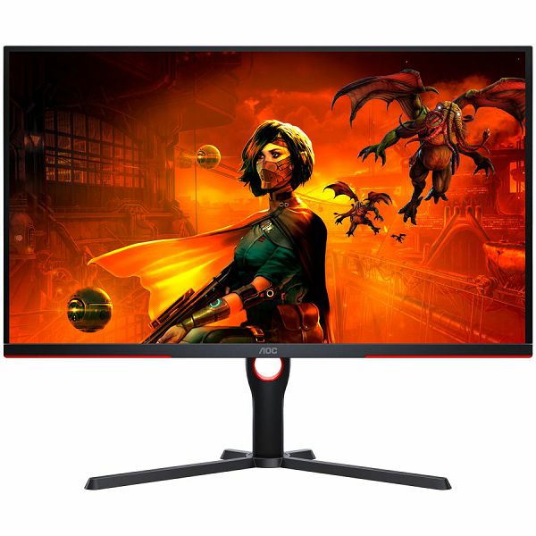 AOC Gaming U32G3X/BK - LED monitorgaming 32" (31.5" viewable) 3840 x 2160 4K UHD (2160p) @ 144 Hz IPS 1000:1 1 ms 2xHDMI 2xDisplayPort speakers black red