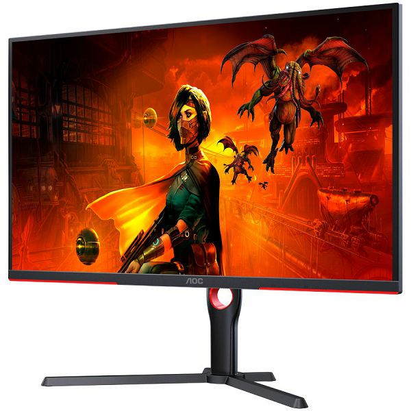 AOC Gaming U32G3X/BK - LED monitorgaming 32" (31.5" viewable) 3840 x 2160 4K UHD (2160p) @ 144 Hz IPS 1000:1 1 ms 2xHDMI 2xDisplayPort speakers black red