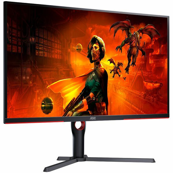 AOC Gaming U32G3X/BK - LED monitorgaming 32" (31.5" viewable) 3840 x 2160 4K UHD (2160p) @ 144 Hz IPS 1000:1 1 ms 2xHDMI 2xDisplayPort speakers black red