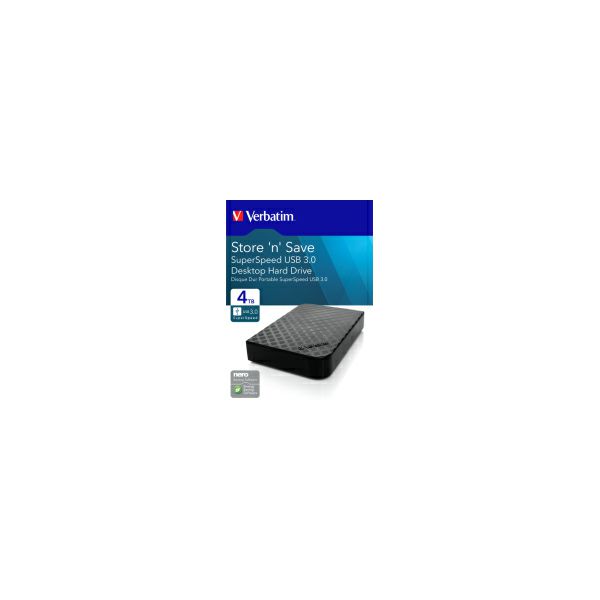 Verbatim 3.5" Storen Save 4TB HDD, USB3.0, crni