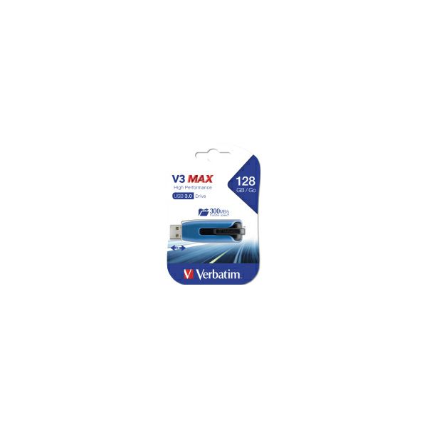 Verbatim USB3.0 StorenGo V3 128GB Max High Performance USB Drive (R/W: 400/200MB/sec)