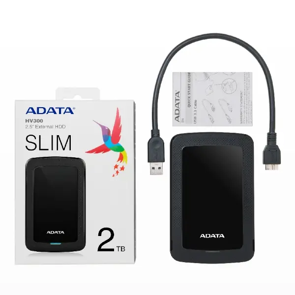 ADATA Ex HDD HV300, 2TB, usb3.0, crni