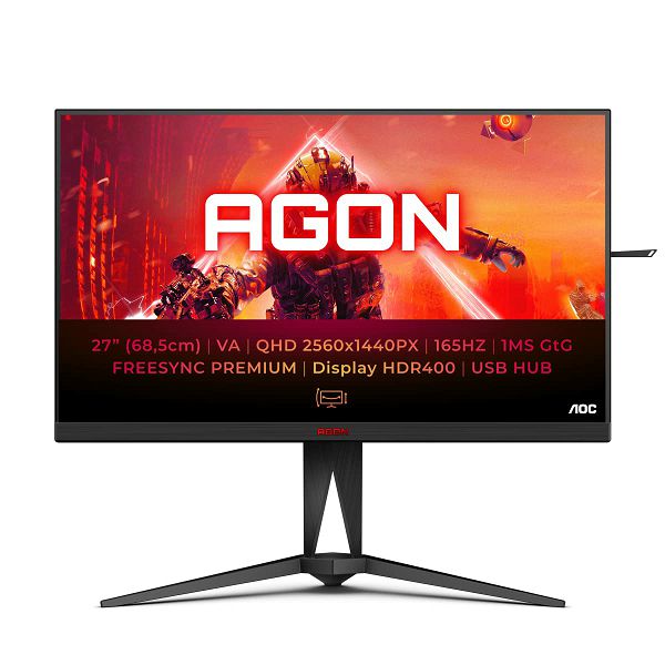 AOC AGON AG275QXN, 27", 2XHDMI, 2xDP, QHD, 165Hz