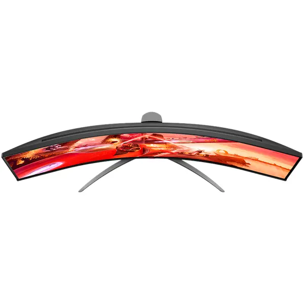 AOC Agon AG493UCX2 49" (48.8" viewable) Curved Gaming monitor, DQHD (5120x1440), 32:9, VA, 1800R, 165Hz, 4ms (GTG), 400 cd/m2, 3000:1, Adaptive Sync, HDR400, USB hub, 1x USB-C (DP Alt mode, PD 65W), 3