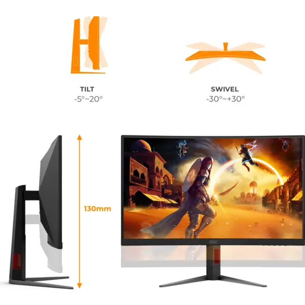 AOC Agon CQ27G4Z2 27" QHD 260/400Hz 1ms ukrivljen gaming monitor