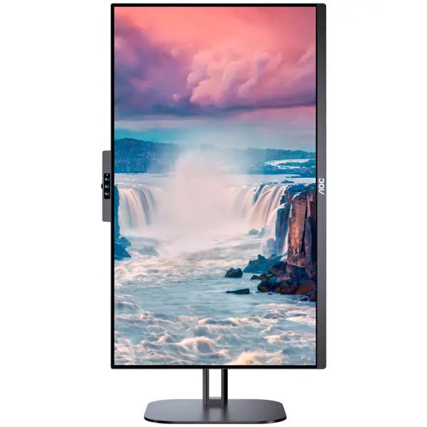 AOC Monitor 24V5CW 24" (23.8" viewable), FHD 1920x1080, IPS, 75Hz, 4ms (GTG), FreeSync, 2MP Webcam, 1x USB-C 3.2 (PD 65W, DP Alt Mode), 1x HDMI 1.4, 1x DP 1.2, USB hub, Speakers, Full Ergo