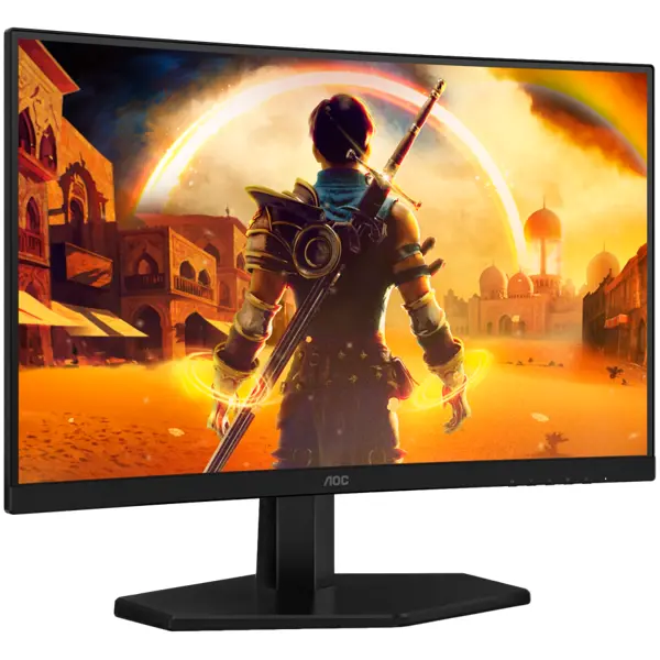 AOC Monitor Gaming C24G42E Curved 24" (23.6") VA, 1920x1080, 180Hz, 1500R, 0.5ms MPRT (4ms GtG), 250cd/m2, 3000:1, Adaptive Sync, HDR10, 2x HDMI, 1x DP, Speakers, Tilt