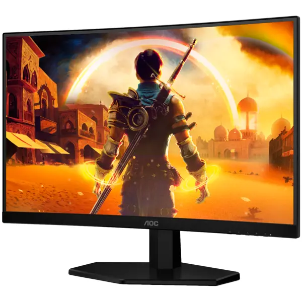 AOC Monitor Gaming C24G42E Curved 24" (23.6") VA, 1920x1080, 180Hz, 1500R, 0.5ms MPRT (4ms GtG), 250cd/m2, 3000:1, Adaptive Sync, HDR10, 2x HDMI, 1x DP, Speakers, Tilt