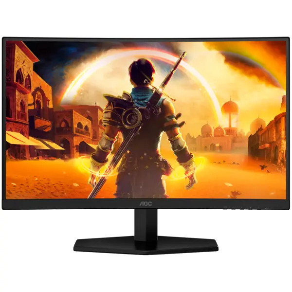 AOC Monitor Gaming C24G42E Curved 24" (23.6") VA, 1920x1080, 180Hz, 1500R, 0.5ms MPRT (4ms GtG), 250cd/m2, 3000:1, Adaptive Sync, HDR10, 2x HDMI, 1x DP, Speakers, Tilt