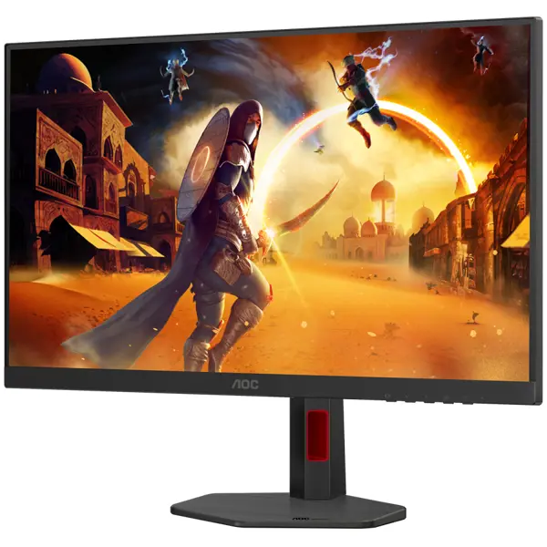 AOC Monitor Gaming Q27G4SRU 27", QHD (2560x1440), Fast IPS, 320Hz, 0.3ms MPRT (1ms GtG), 450 cd/m2, 1000:1, Adaptive Sync, G-Sync Compatible, HDR400, USB hub, 2x HDMI 2.1, 1x DP 1.4, Speakers, Full Er