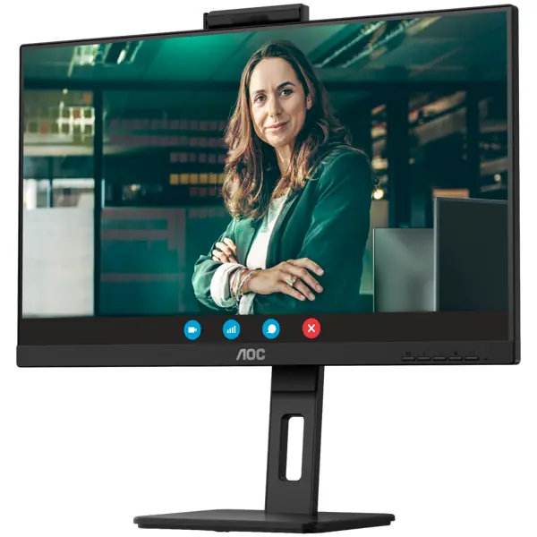 AOC Monitor Q27P3QW Business 27", QHD (2560x1440), IPS, 100Hz, 4ms (GtG), 350 cd/m2, 1000:1, Adaptive Sync, 2MP WebCam, Microphone, USB hub, 2x HDMI, 1x DP, Speakers, Full Ergo
